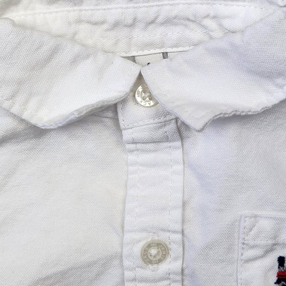 Janie and Jack Baby Train Icon Oxford Bodysuit sz 0-3 months - Picture 10 of 11